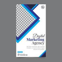 Digital marketing social media story business webinar for social media post, business post or stories banner template geometric shape design for attractive abstract elements post background space vector