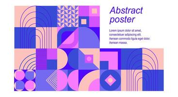 abstract poster in neo geo style with many different shapes and colors.11 vector