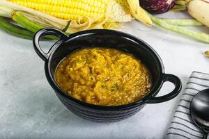 Vegan cuisine - Indian soup daal photo