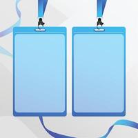 Employee ID card, template Blank Front and Back Mockup design Background vector