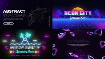 Neon Retro Typography motion_graphic