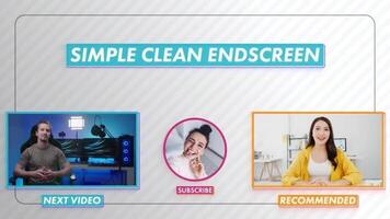 Simple Clean End Screen motion_graphic
