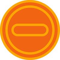 Do Not Enter Orange Filled Icon vector