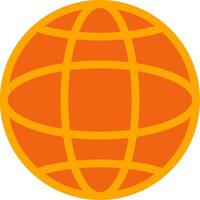 Global Orange Filled Icon vector