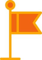 Flag Orange Filled Icon vector