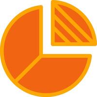 Graph Orange Filled Icon vector