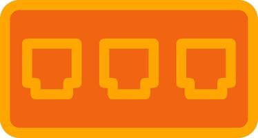 Fuse Box Orange Filled Icon vector
