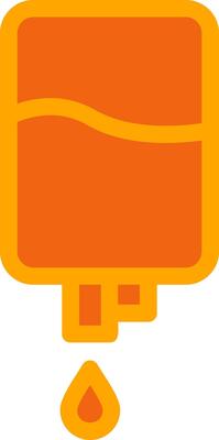 Blood Bag Orange Filled Icon
