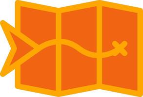 Navigate Orange Filled Icon vector