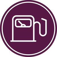 Gas Station Line Circle Icon vector
