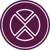 Pie Chart Line Circle Icon vector