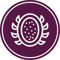 Dragon Fruit Line Circle Icon vector