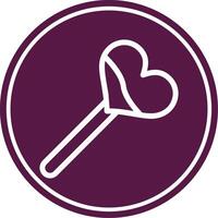 Lollipop Line Circle Icon vector