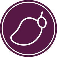 Mango Line Circle Icon vector