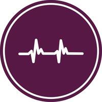 Heart Beat Line Circle Icon vector