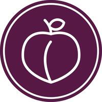 Peach Line Circle Icon vector