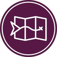 Navigate Line Circle Icon vector