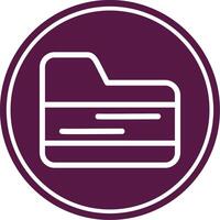 Folder Line Circle Icon vector