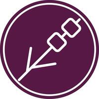 Marshmellow Line Circle Icon vector