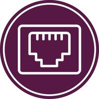 Rj Line Circle Icon vector