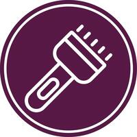Flash Light Line Circle Icon vector