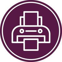 Fax Line Circle Icon vector