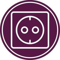 Socket Line Circle Icon vector