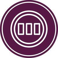 Zebra Crossing Line Circle Icon vector