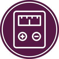 Voltmeter Line Circle Icon vector