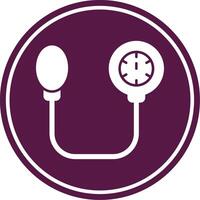 Blood Pressure Guage Glyph Circle Icon vector