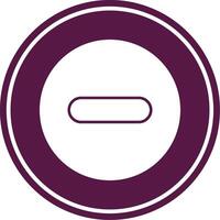 Do Not Enter Glyph Circle Icon vector
