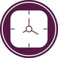 Clock Glyph Circle Icon vector