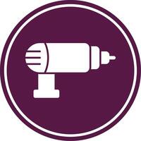 Hand Drill Glyph Circle Icon vector