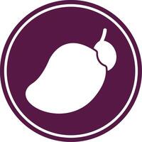 Mango Glyph Circle Icon vector