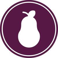 Pear Glyph Circle Icon vector