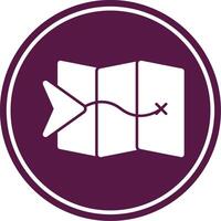 Navigate Glyph Circle Icon vector