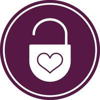 Pad Lock Glyph Circle Icon vector