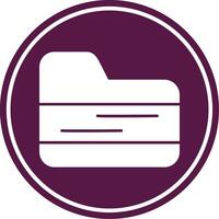 Folder Glyph Circle Icon vector