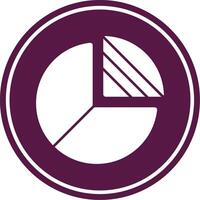 Graph Glyph Circle Icon vector