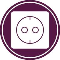 Socket Glyph Circle Icon vector