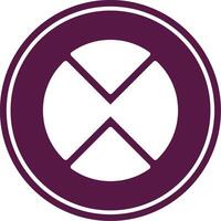 Pie Chart Glyph Circle Icon vector