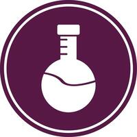 Flask Glyph Circle Icon vector