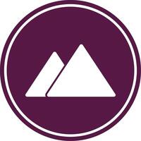 Terrain Glyph Circle Icon vector