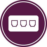 Fuse Box Glyph Circle Icon vector
