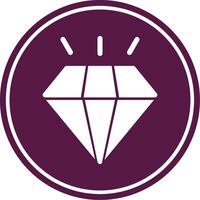Diamond Glyph Circle Icon vector