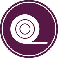 Insulating Tape Glyph Circle Icon vector