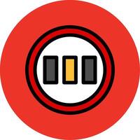 Zebra Crossing Colorful Icon vector