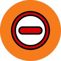 Do Not Enter Colorful Icon vector
