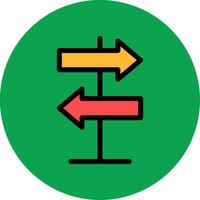 Direction Colorful Icon vector