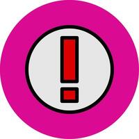Exclamation Colorful Icon vector